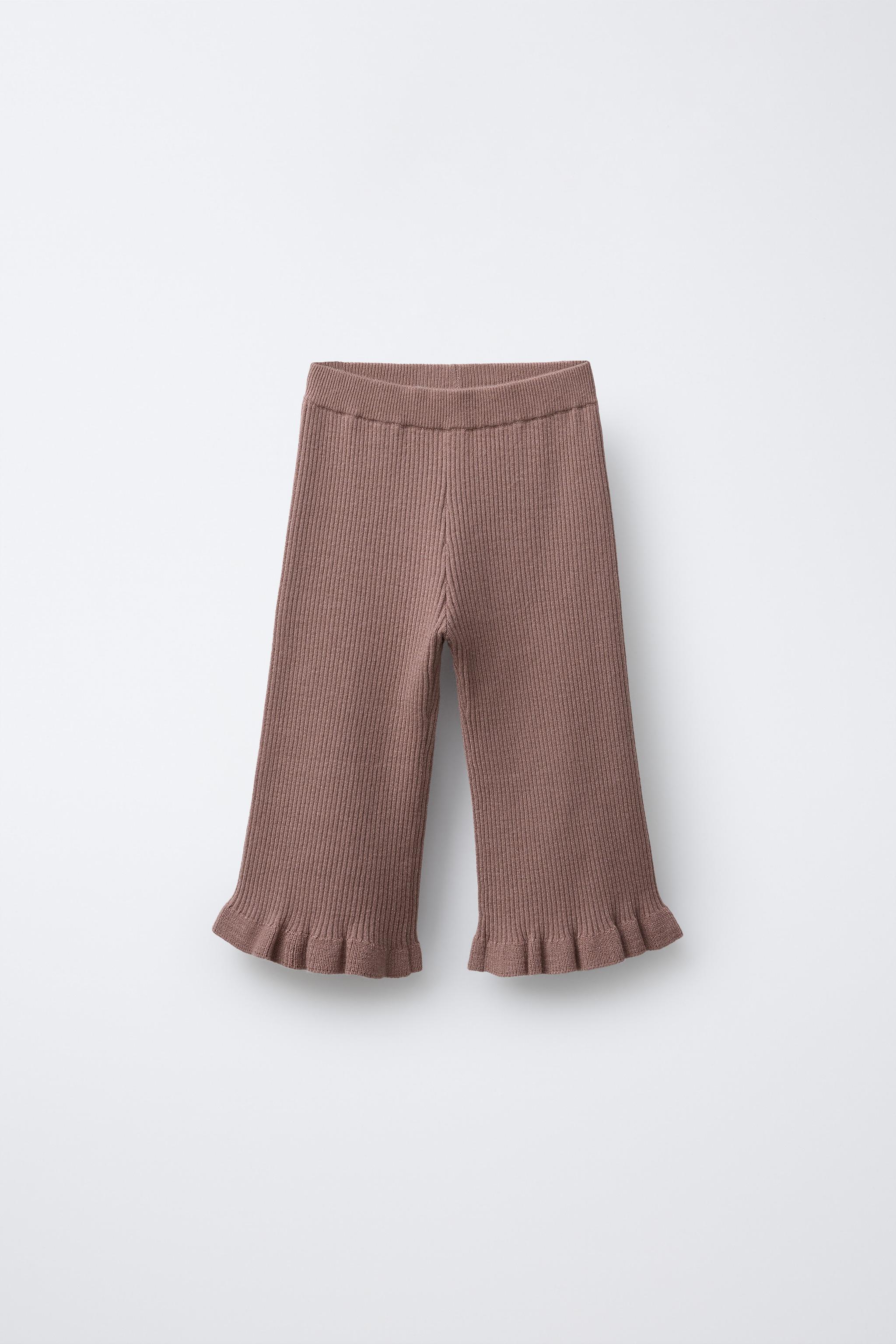 KNIT RUFFLE PANTS